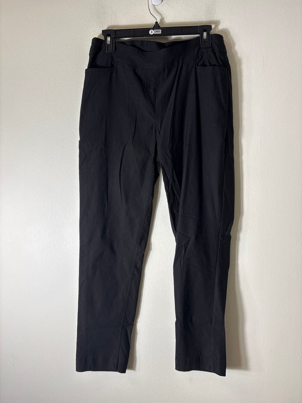 Slim-sation Black Elastic Waist Pull On Slacks Sz 10